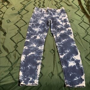 Tie-Dye Blue and White Jeans